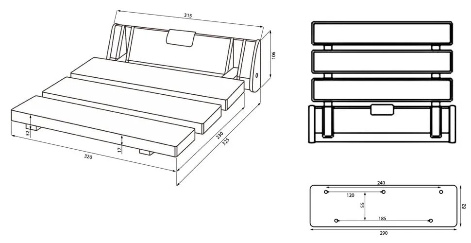 Sedile da bagno Aqualine - Sapho