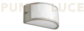 Applique fabius silver 1 luce attacco e27 biemissione ip44 l.25cm