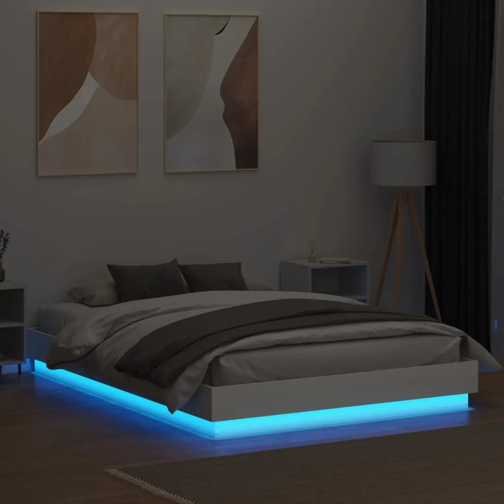 Giroletto con luci led bianco 140x200 cm