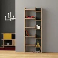 Libreria rovere antracite 69x162 Oppa