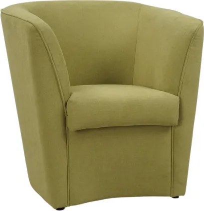 Poltrona moderna Verde in tessuto antimacchia imbottita
