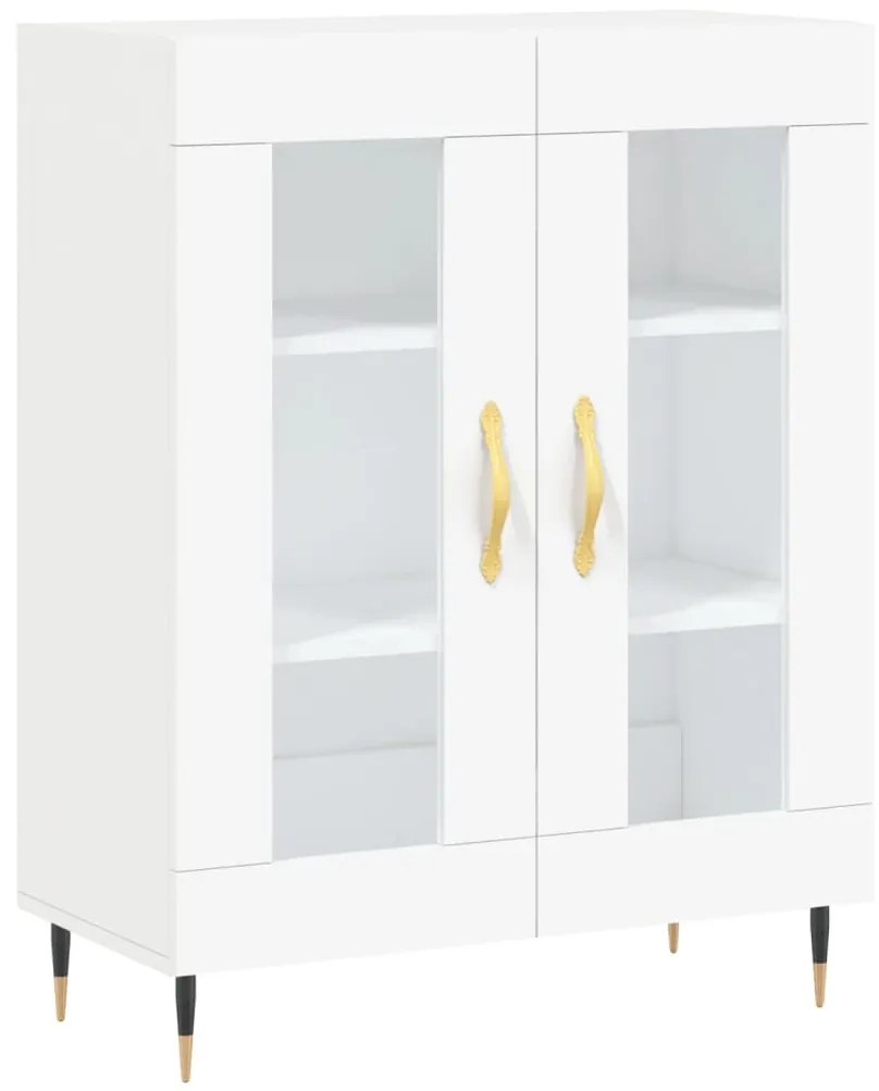 Credenza bianca 69,5x34x90 cm in legno multistrato