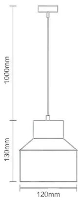 Lampadario a sospensione con filo TERRAZZO 1xE27/60W/230V diametro 12 cm color crema