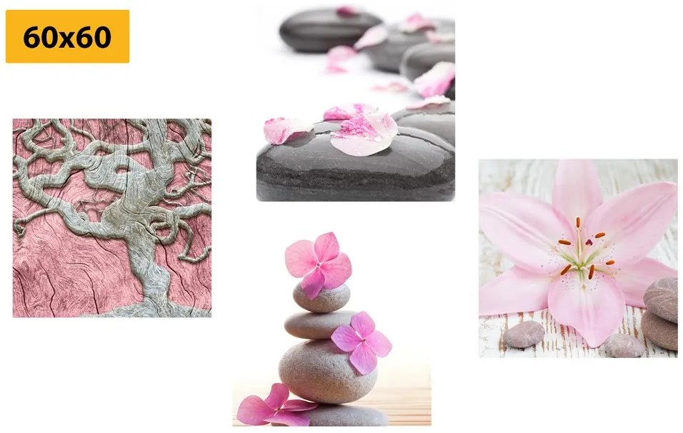 Set di quadri – Feng Shui in stile delicato