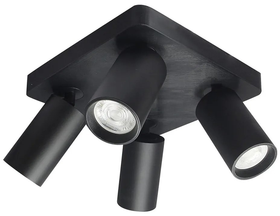 Rabalux 73084 - Faretto YORLI 4xGU10/7W/230V nero