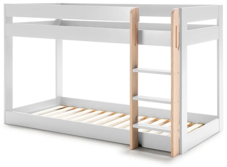 Letto a castello bianco per bambini 90x190 cm Angel - Marckeric