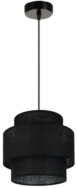 Brilagi - Lampadario a sospensione con filo SPACE YUTE 1xE27/15W/230V diametro 25 cm nero