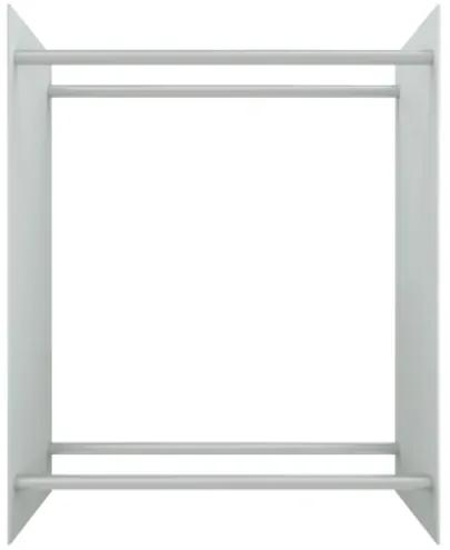 Porta Legna Bianco 80x35x100 cm in Vetro Temperato