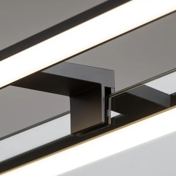 Brilagi - VESTRA Specchio da bagno con luce LED, 8W/230V, 40 cm, IP44, Nero