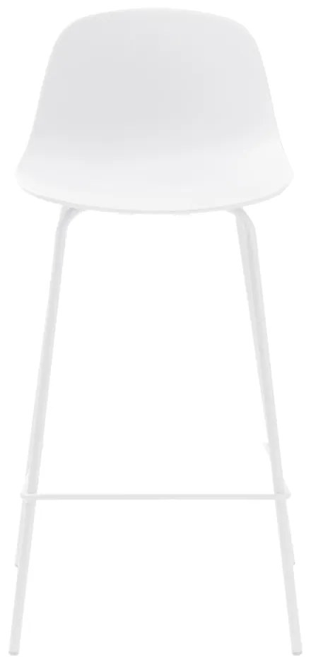Sgabello da bar bianco in plastica (altezza della seduta 67,5 cm) Whitby – Unique Furniture