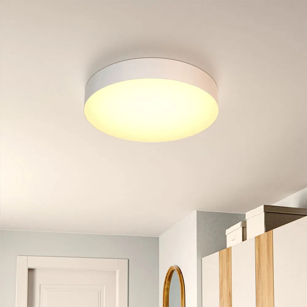 Plafoniera LED Rotonda 72W Ø490mm CCT Dimmerabile + Telecomando, Bianca Colore Bianco Variabile CCT