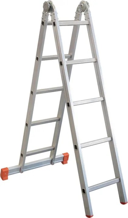 Scala multiposizione FACAL Hobby in alluminio 5 + 5 gradini portata massima 100 kg EN 131 per lavori fino a 4.02 m
