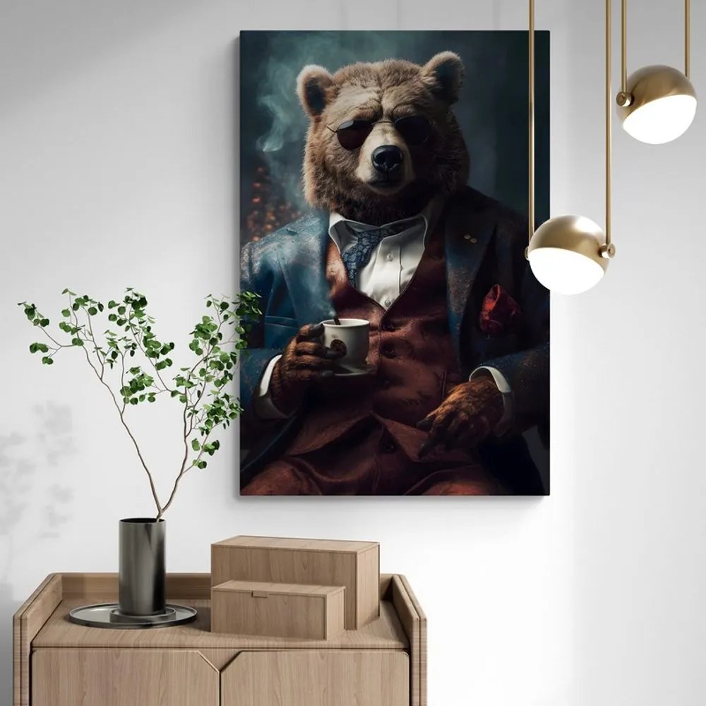 Quadro su tela – Gangster animale orso