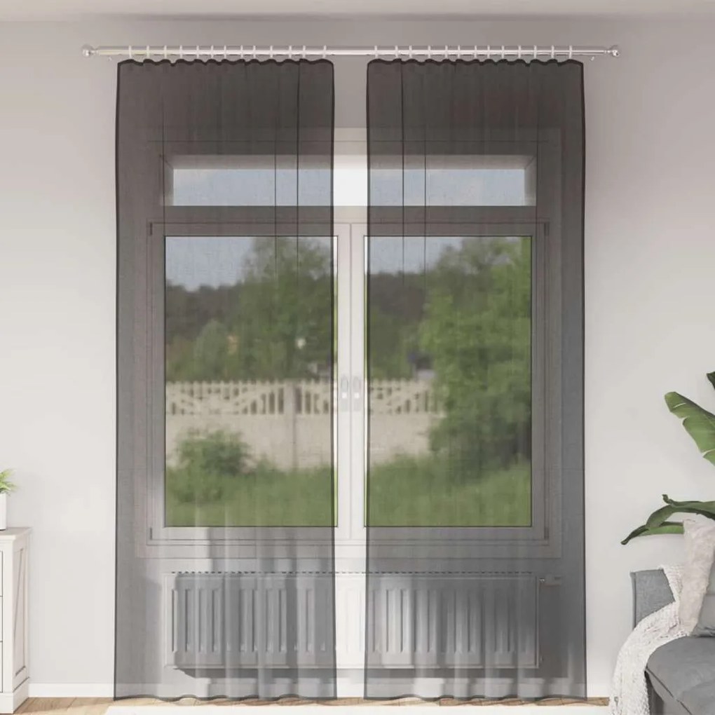 Tende İn Voile Con Linguetta 2 Pz Nero /