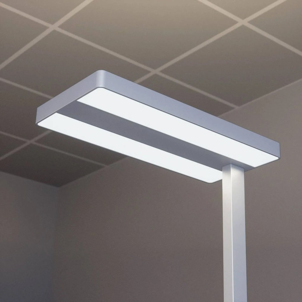 Piantana LED Logan Neo, argento, 8.000 lm, dimmerabile Arcchio,, Alluminio / Grigio / Zincato, Studio / Ufficio, Alluminio, Moderno