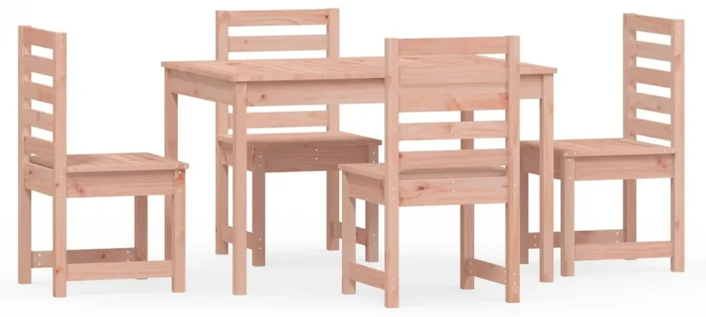 Set da pranzo per giardino 5 pz in legno massello di douglas