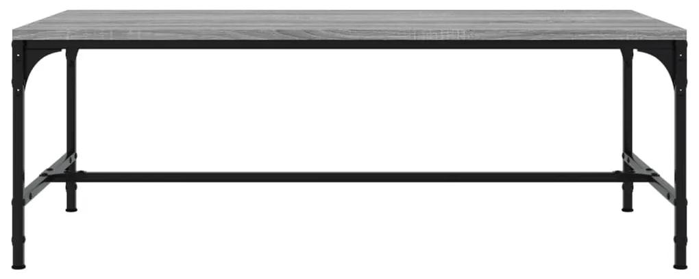 Tavolino da salotto grigio sonoma 100x50x35cm legno multistrato