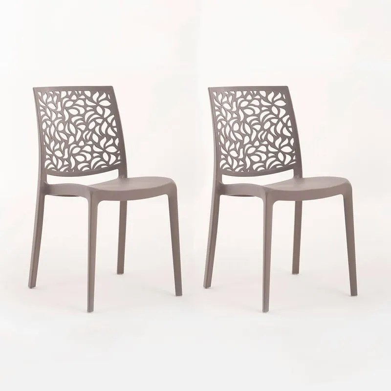 Sedia da giardino London Stone NEW GARDEN tortora, set da 2 pezzi