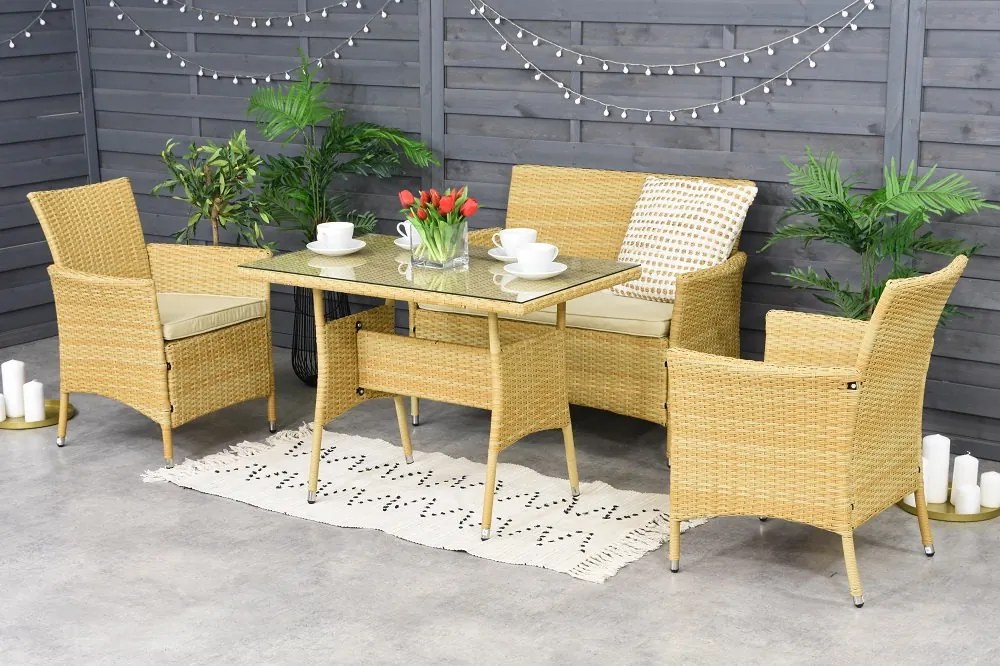 Mobili da giardino in polyrattan Valetta Garden Point beige