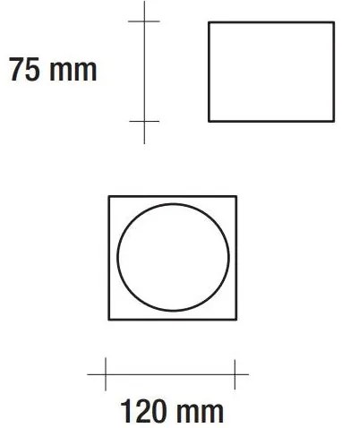 Vivida plafoniera led quadra bianca 12w 120x120