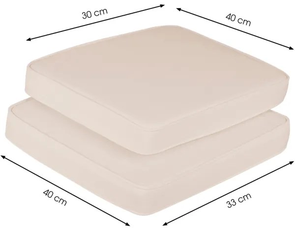 Fieldmann - Set di cuscini per il balcone cremoso