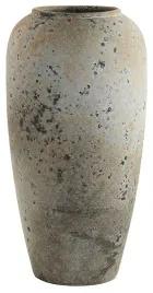 Vaso Home ESPRIT Bianco Marrone Ceramica Finitura invecchiata 16 x 16 x 31 cm