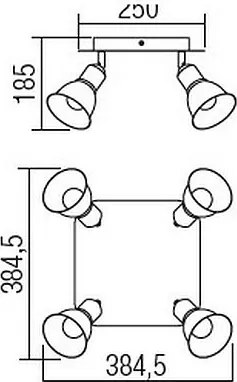 Redo 04-466 - Faretto OLAF 4xE14/12W/230V