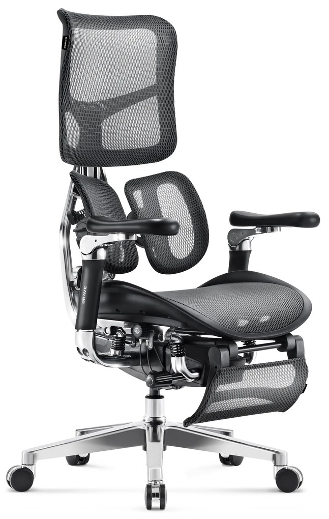 BRAVE Sedia da ufficio ergonomica V-KINETIC: nera