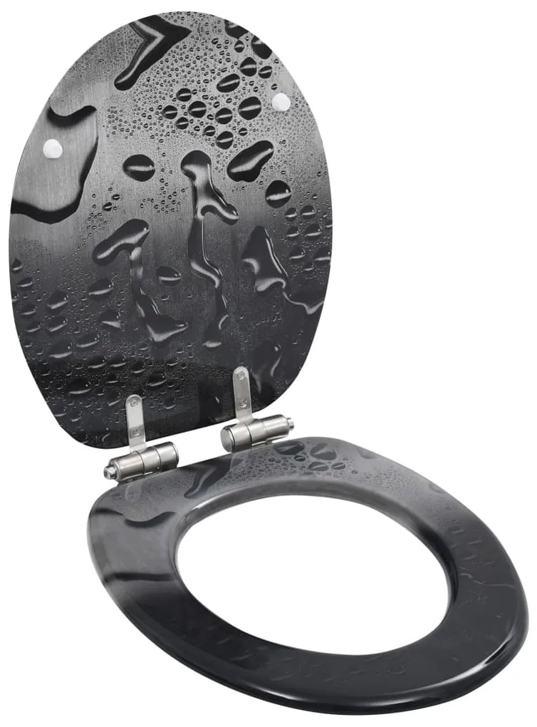 Tavoletta Wc Coperchio Chiusura Morbida Mdf Goccia Dacqua /