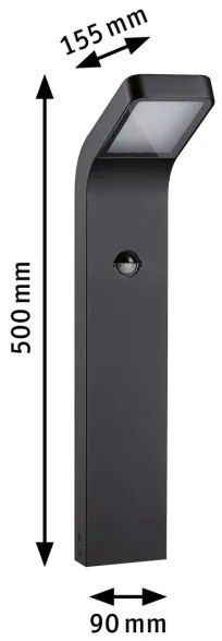 Paulmann 94747 - LED/7,5W IP44 Lampada da esterno con sensore KULMA 230V