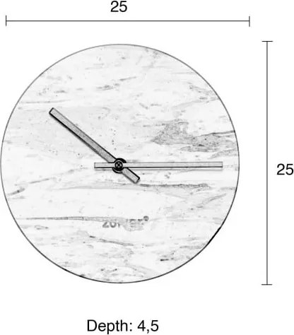 Orologio da parete in marmo bianco - Zuiver