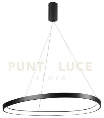 Lampadario a sospensione led klapton nera 80w 11440lm cct 3000 4000...