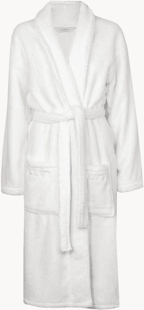 Accappatoio unisex in cotone con colletto a scialle Basic