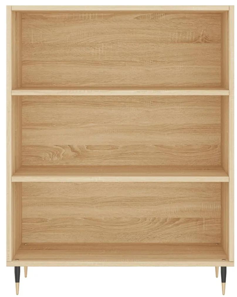 Libreria rovere sonoma 69,5x32,5x90 cm in legno multistrato