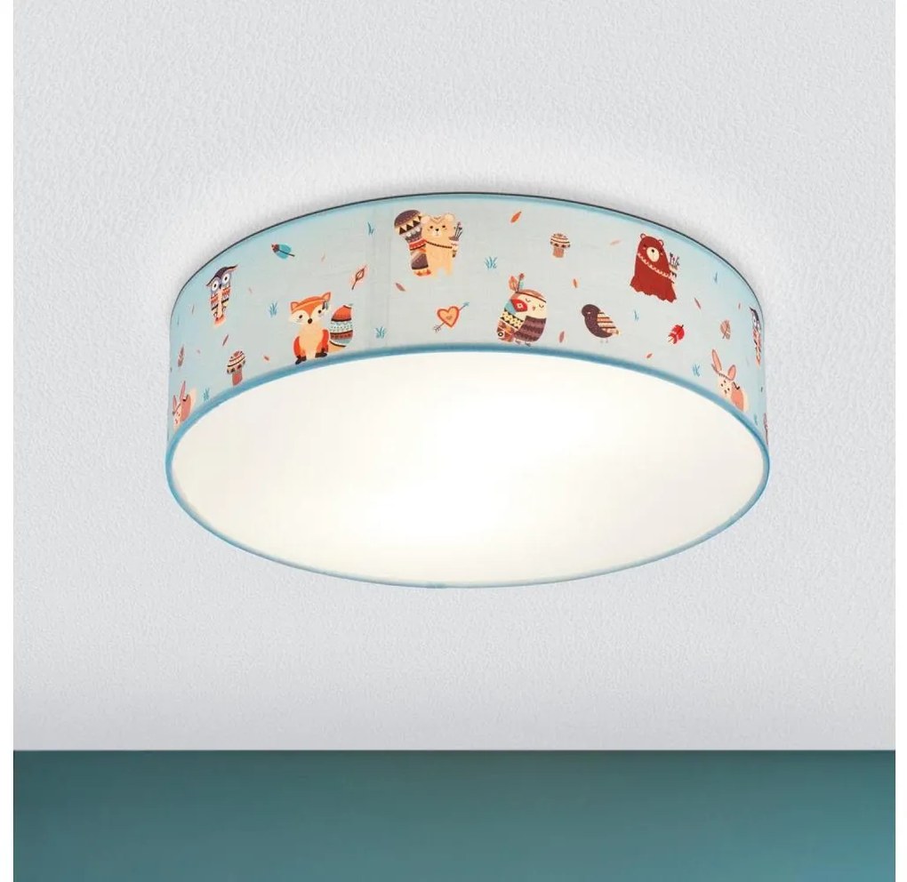 Eglo 97575 - Plafoniera per bambini RUFFO 2xE27/40W/230V