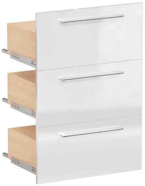 Cassetti per mobile bagno (componibili) L 60 x L 57.7 cm in truciolare Bianco Lucido Remix SENSEA