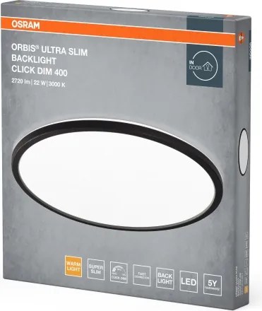 Osram - Plafoniera LED dimmerabile ORBIS ULTRA SLIM LED/22W/230V Ø 40 cm nera