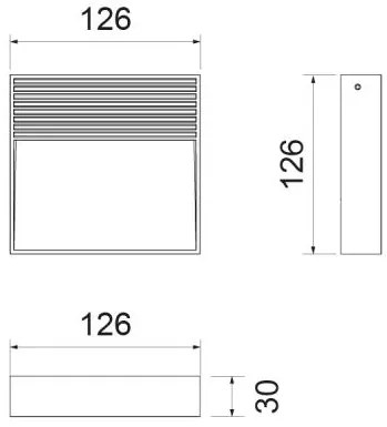 Lid Wall Led Mini 5W 4000°K