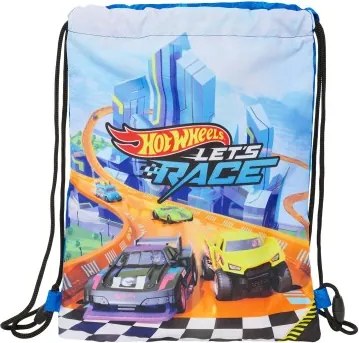 Zainetto con Cordini Hot Wheels Let's race Azzurro Nero 26 x 34 x 1 cm