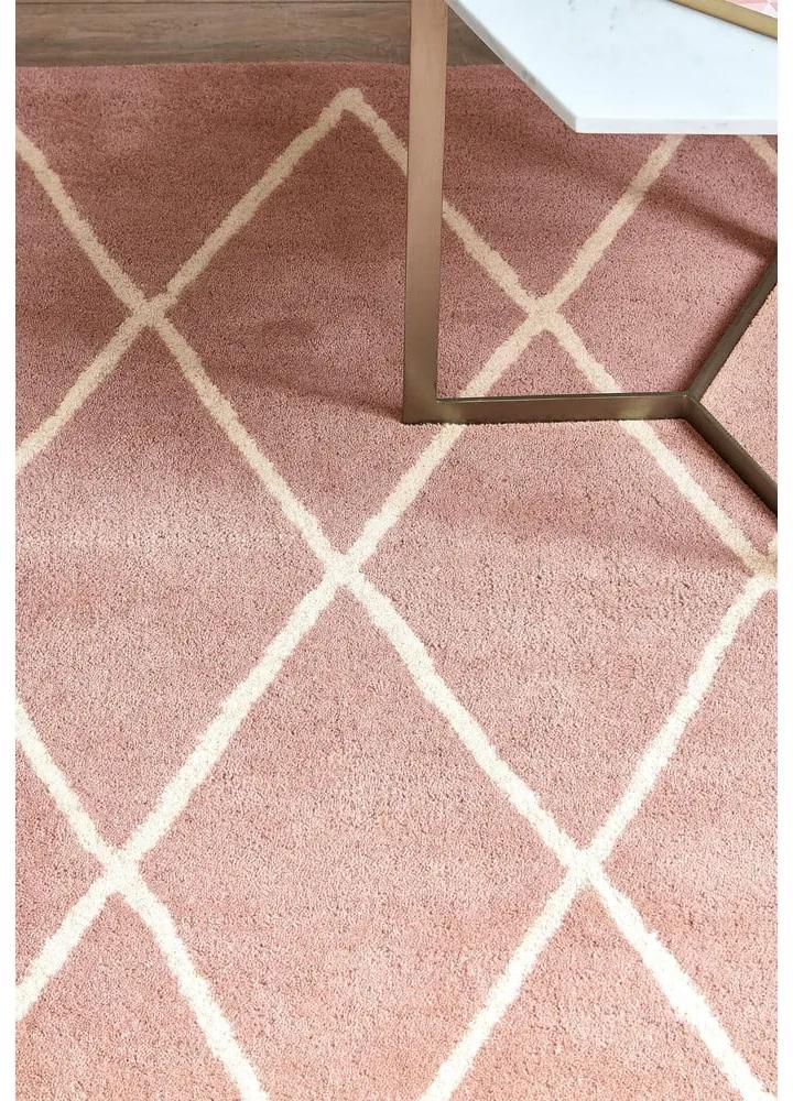 Tappeto in lana rosa tessuto a mano 160x230 cm Albany - Asiatic Carpets