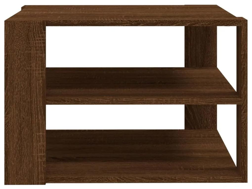 Tavolino da salotto rovere marrone 60x60x40cm legno multistrato