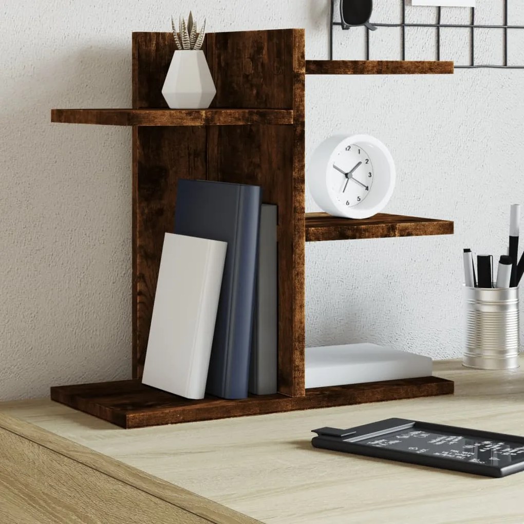 Organizer Scrivania Rovere Fumo 42x21,5x42 Cm Legno Multistrato /