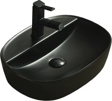 Mexen Iris lavabo da appoggio 50 x 38 cm, nero opaco - 21995085
