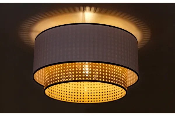 Duolla - Plafoniera BOHO 1xE27/15W/230V diametro 45 cm bianco/rattan