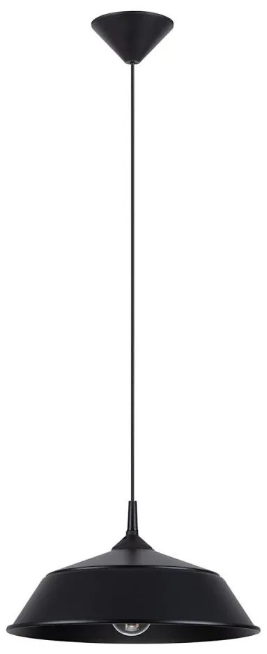 Sollux SL.1328 - Lampadario a sospensione con filo FRIKA 1xE27/15W/230V diametro 34 cm nero