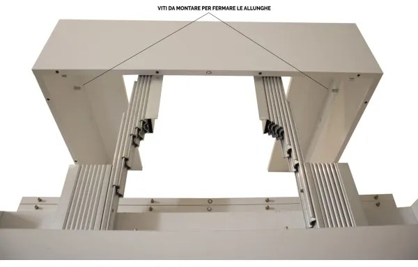 Tavolo Consolle Allungabile VENUS allungabile fino a 296 cm Antracite allunghe interne