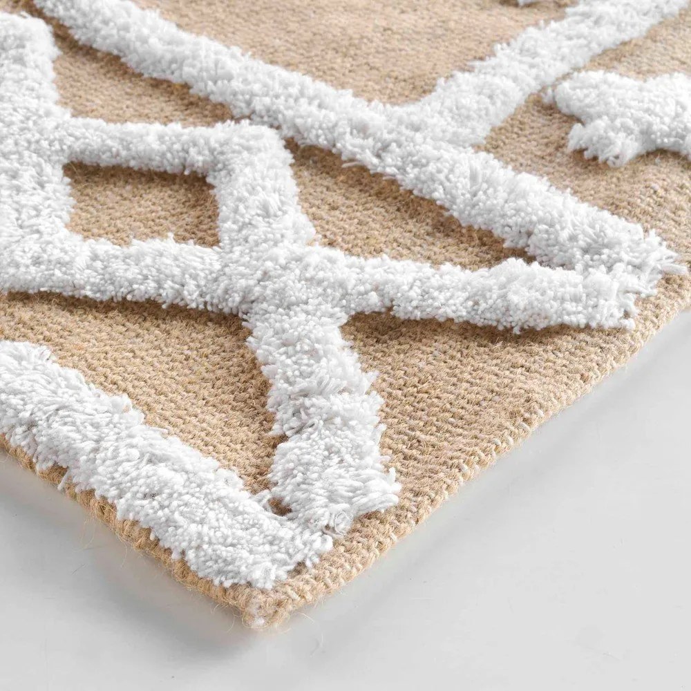 Tappeto beige in misto iuta 120x170 cm Medine – douceur d'intérieur