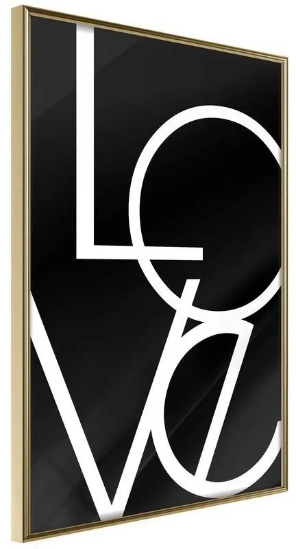 Poster  Simply Love  Cornice Quadri Cornice d'oro, Larghezza x Altezza Home decor 40x60