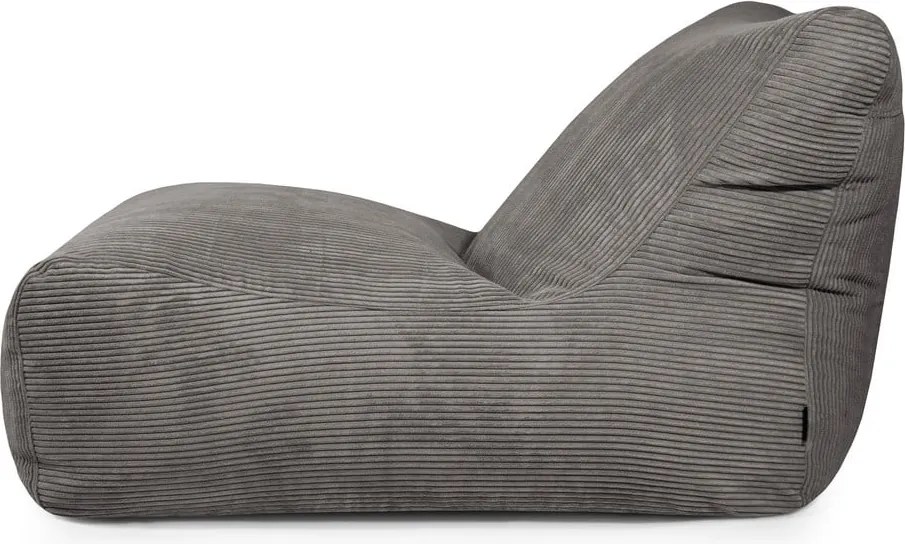 Puof a sacco nero con rivestimento in velluto a coste Lounge 100 – SLOWDOWN