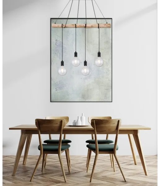 Globo 15439-4 - Lampadario su filo AUSTON 4xE27/60W/230V